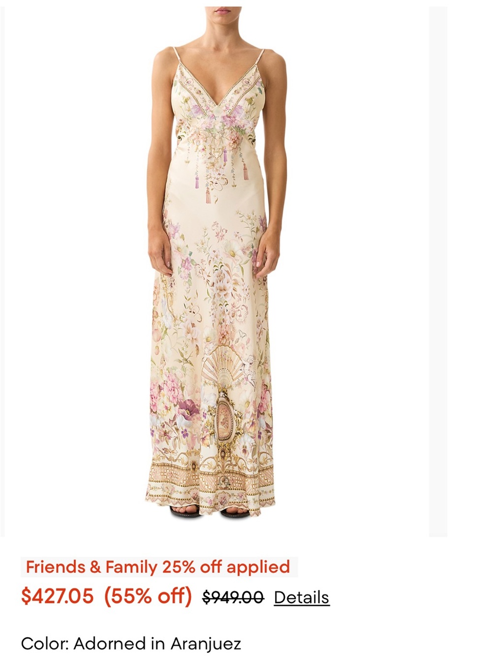 Camilla Floral Lace-Trim Slip Dress - Picture 5 of 6